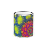Psychedelic Spiral Neon Decorative Abstract Art Mugs