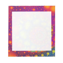 Psychedelic Spiral Neon Decorative Abstract Art Notepad