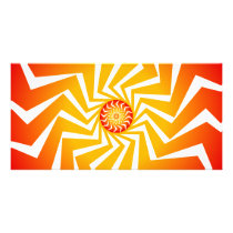 Psychedelic Spiral Pattern: Vector Art: Customized Photo Card