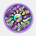 Psychedelic Sun and Moon Magnet