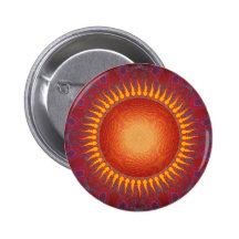 Psychedelic Sun: Spiral Fractal Design Pins