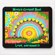 Psychedelic Sunset/worlds coolest dad Mousepad