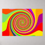 psychedelic swirl pop art poster FROM 8.99