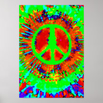 Psychedelic Tie Dye Peace Sign