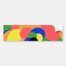 Psychedelic Vintage Dots Bumper Sticker