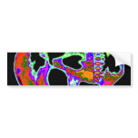 Psychedellic Skull bumper stickers