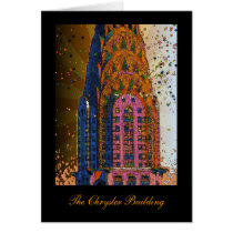 Psychedlic NYC: Chrysler Building Top Closeup #1 Greeting Card