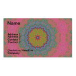 Psychedlic Pink Lace Fractal Mandala Business Card Templates