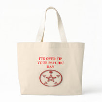 psychic new ge joke tote bags