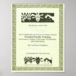 Psychic Training Certificate posters