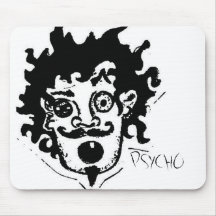 PSYCHO face Mouse Pads