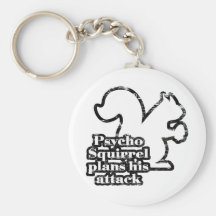 Psycho Squirrel Key Chain
