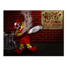 Psycho the Clown Postcard