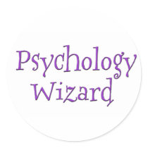 Psychology Wizard Round Sticker