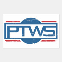 PTWS rectangle sticker