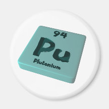 Pu Plutonium Refrigerator Magnet