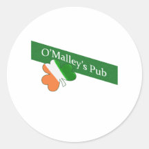 Pub d'O Malley Autocollant Rond