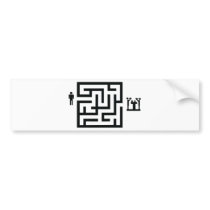 pub labyrinth icon bumper sticker