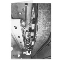 Public bar in the Bridge Hotel Greeting Card