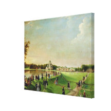 Public merry-making in Ostankino, 1840s Stretched Canvas Prints