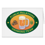 Public Relations Drinking Team Greeting Cards