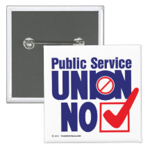 Public Service Union NO! - Button