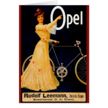 Publicité de cru de bicyclettes d'Opel Carte De Vœux