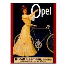 Publicité de cru de bicyclettes d'Opel Cartes Postales