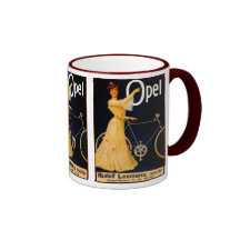 Publicité de cru de bicyclettes d'Opel Mugs