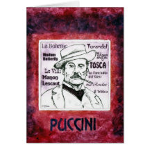 PUCCINI greetings card