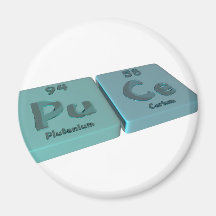 Puce as Pu Plutonium and Ce Cerium Magnets