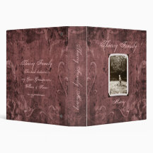 Puce Custom Photo Family History (1.5") Binders