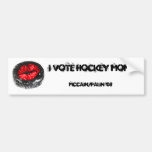 puck, lips, I Vote Hockey Mom, McCain/Palin '08 Bumper Sticker