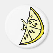 Pucker Lemon Fridge Magnet