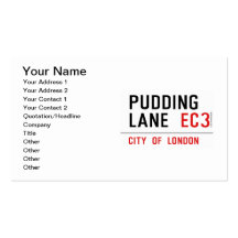 Pudding Lane Business Card Template