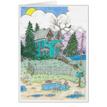 Puddles. Colourful locations in the Northwest Cards