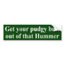 Pudgy Butt Hummer Sticker Bumper Stickers