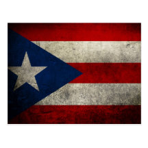 Puero Rican flag postcard