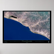 Puerto Escondido, Mexico satellite poster