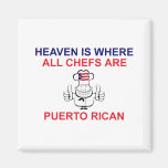 Puerto Rican Chefs 2 Fridge Magnets