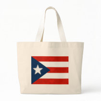Puerto Rican Flag of Red Striped Hearts Tote Bag