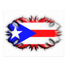 Puerto Rican Flag - Tribal Post Cards