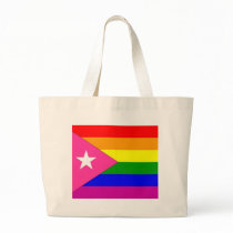 Puerto Rican Gay Pride Flag Canvas Bags
