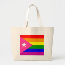 Puerto Rican Gay Pride Flag Canvas Bags