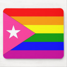 Puerto Rican Gay Pride Flag Mouse Mats