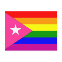 Puerto Rican Gay Pride Flag Postcards