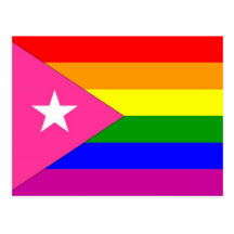 Puerto Rican Gay Pride Flag Postcards