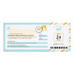 Puerto Rico Airmail Boarding Pass Wedding Personalized Invitations