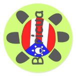 Puerto Rico Boricua Symbol Round Stickers