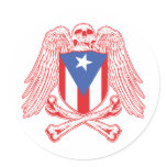 Puerto Rico Crossbones Sticker
